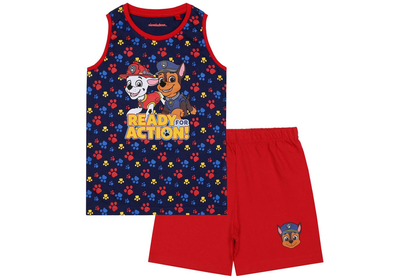 Sarcia.eu Schlafanzug Paw Patrol Marshall Chase Trägerloser Pyjama für Jungen 7 Jahre von Sarcia.eu