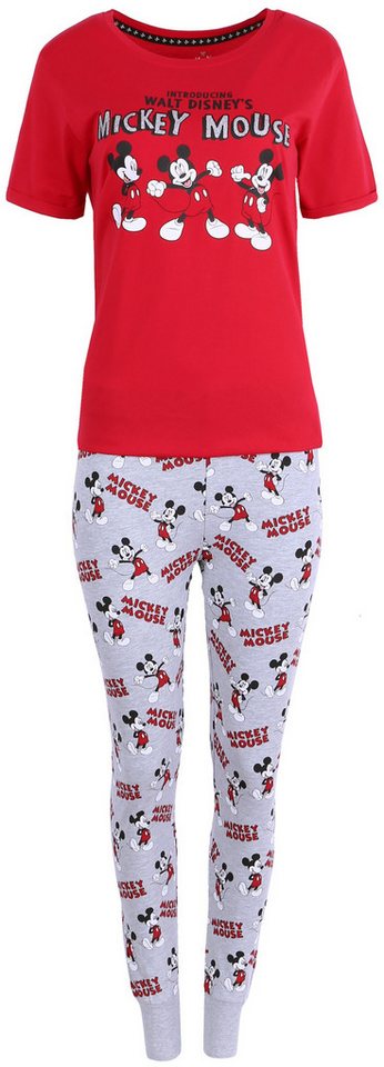 Sarcia.eu Schlafanzug Rot-graues Pyjama/Schlafanzug Mickey Maus DISNEY S von Sarcia.eu