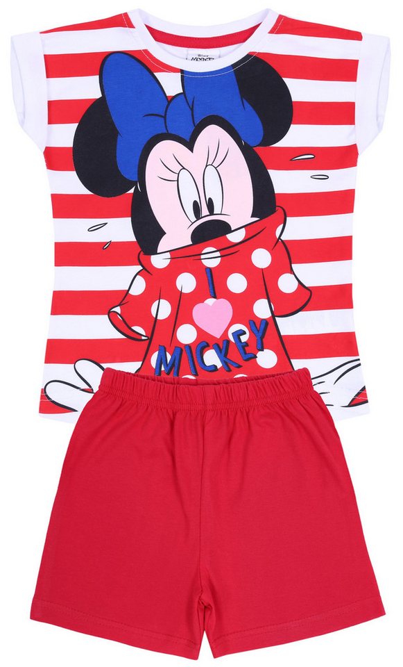 Sarcia.eu Schlafanzug Roter gestreifter Pyjama Minnie DISNEY 5-6 Jahre von Sarcia.eu