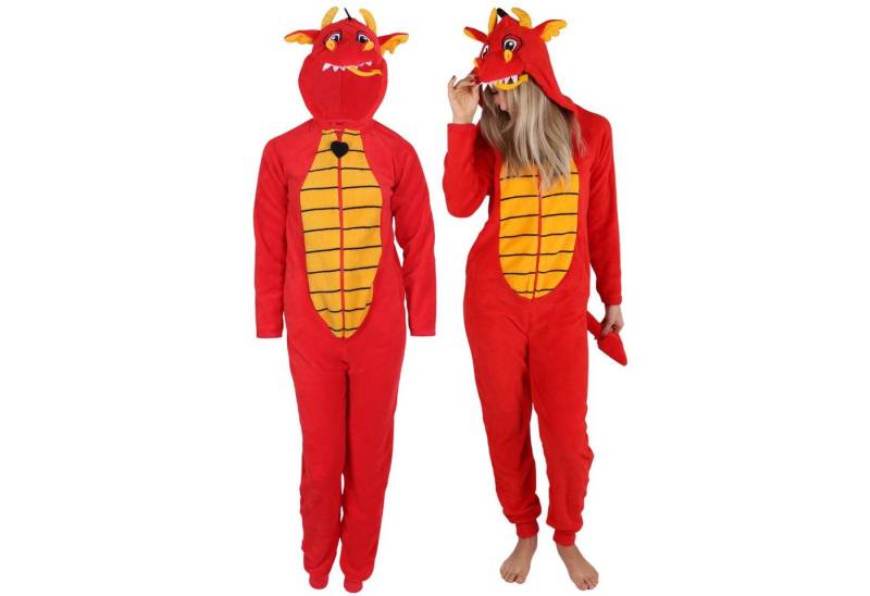 Sarcia.eu Schlafanzug Rotes einteliges Pyjama/Schlafanzug Drache XXS von Sarcia.eu