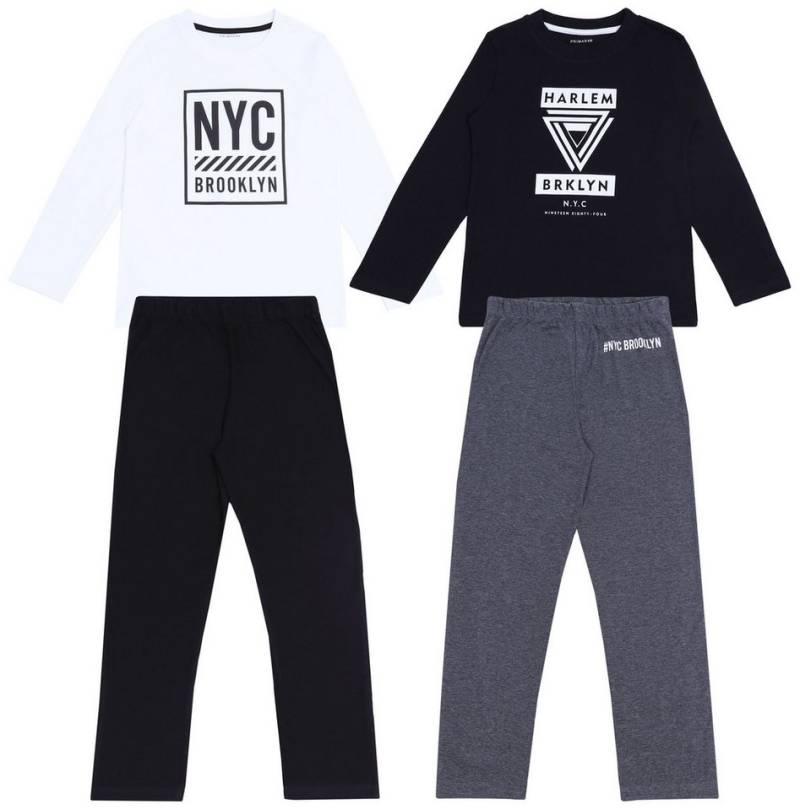 Sarcia.eu Schlafanzug Schwarzer Schlafanzug/Pyjama BROOKLYN NYC 9-10 Jahre von Sarcia.eu