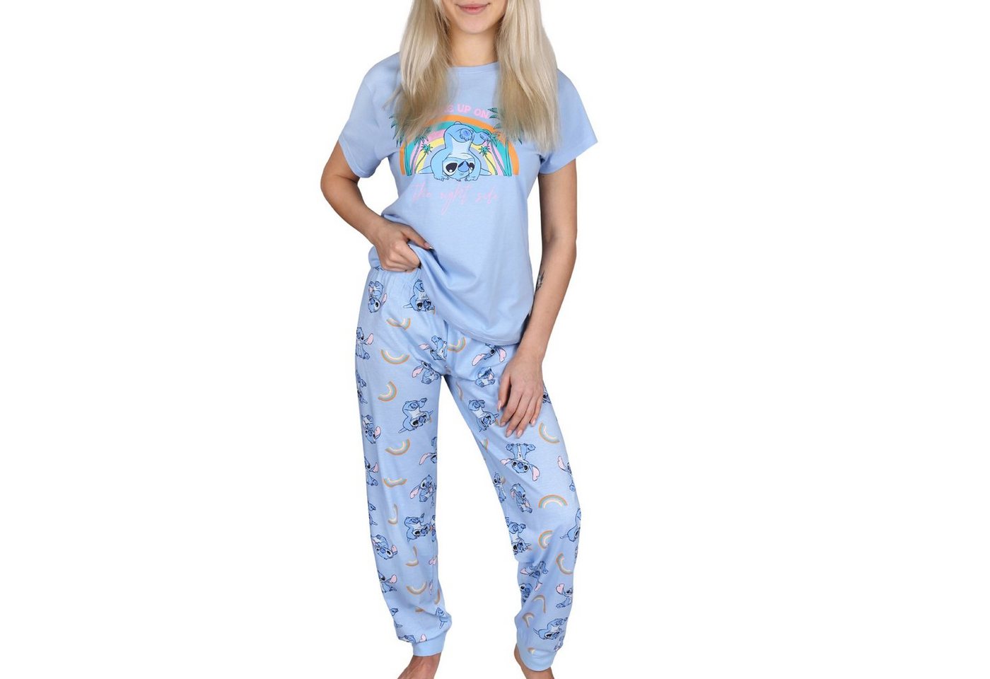 Sarcia.eu Schlafanzug Stitch Disney Damen Schlafanzug aus Baumwolle, kurzarm, S von Sarcia.eu