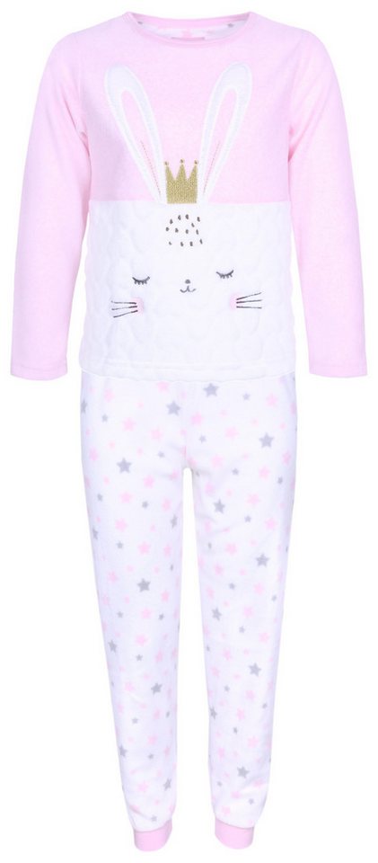 Sarcia.eu Schlafanzug Warmer, rosa-weißer Pyjama mit Hase 3-4 Jahre von Sarcia.eu