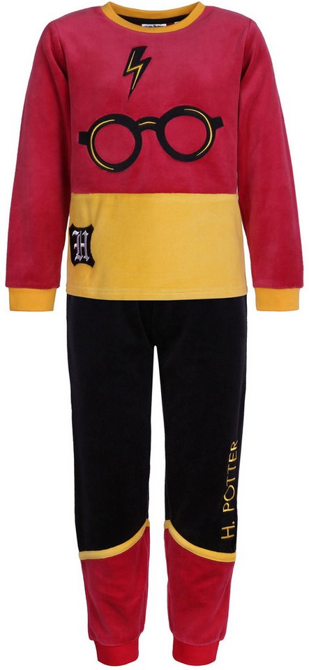 Sarcia.eu Schlafanzug Warmes, dreifarbenes Pyjama aus Velours 07 Harry Potter 6 Jahre 110 cm von Sarcia.eu