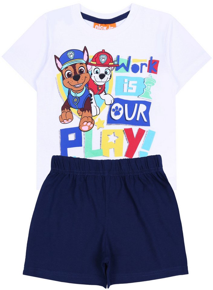 Sarcia.eu Schlafanzug Weiß-dunkelblaues Pyjama Paw Patrol Nickelodeon 8 Jahre von Sarcia.eu