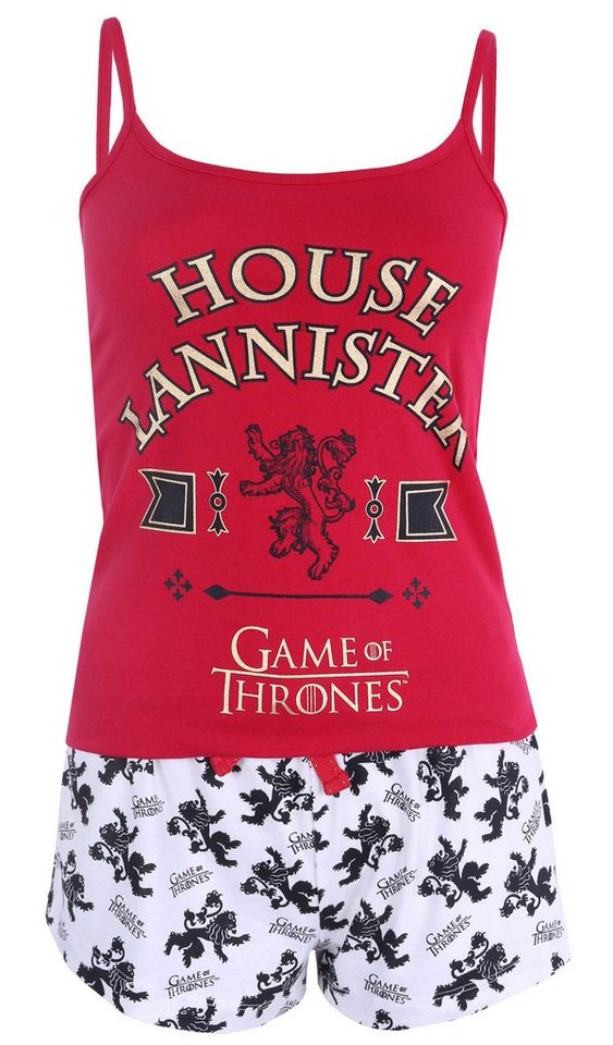 Sarcia.eu Schlafanzug Weiß-roter Schlafanzug/Pyjama Lannister Game of Thrones S von Sarcia.eu