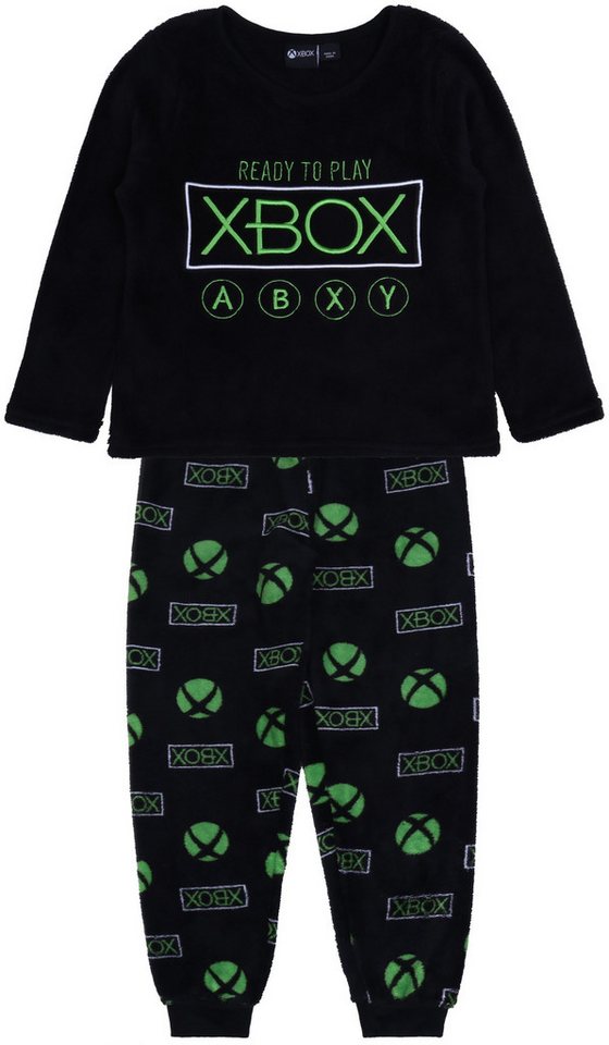Sarcia.eu Schlafanzug Zweiteiliges Pyjama aus Vlies mit neongrünen Details XBOX 8-9 Jahre von Sarcia.eu