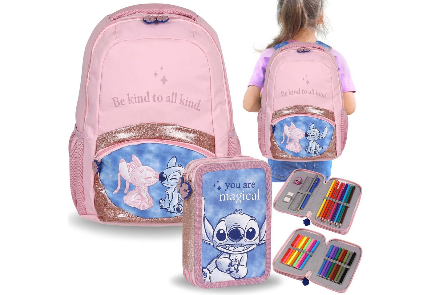 Sarcia.eu Schulrucksack DISNEY Stitch Schulset: Rucksack + Mäppchen mit Schulausstattung Sarcia.eu Schulrucksack DISNEY Stitch Schulset: Rucksack + Mäppchen mit Schulausstattung von Sarcia.eu