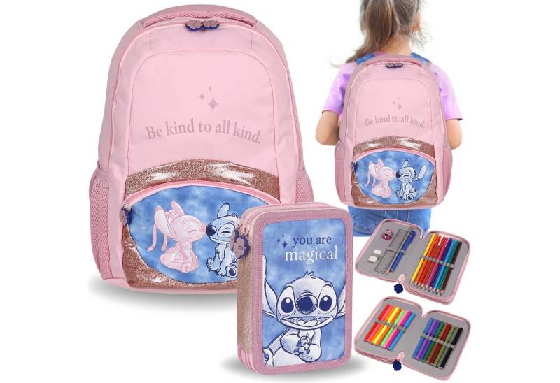 Sarcia.eu Schulrucksack DISNEY Stitch Schulset: Rucksack + Mäppchen mit Schulausstattung von Sarcia.eu