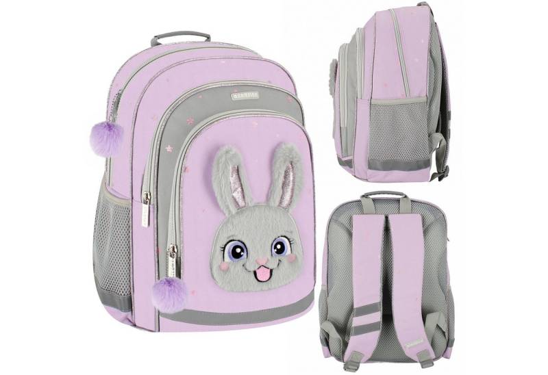 Sarcia.eu Schulrucksack Lila Kaninchen Mädchen Schulrucksack 40x29x20cm STARPAK, gepolstert von Sarcia.eu