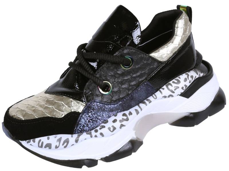 Sarcia.eu Schwarz gemusterte Damen-Sneakers/Turnschuhe VICES 39 EU Tennisschuh von Sarcia.eu
