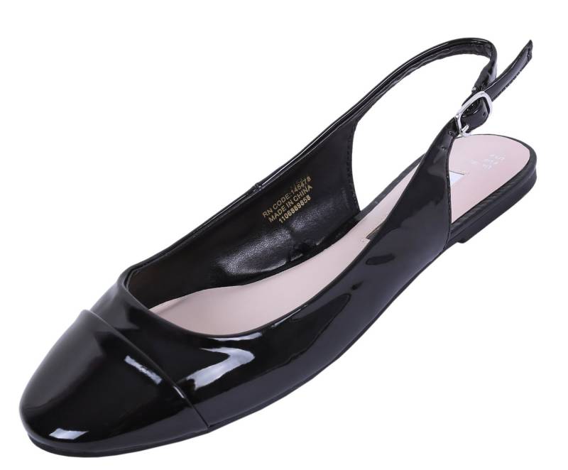 Sarcia.eu Schwarze Ballerinas mit Verschluss und offener Ferse 36 EU Ballerina von Sarcia.eu