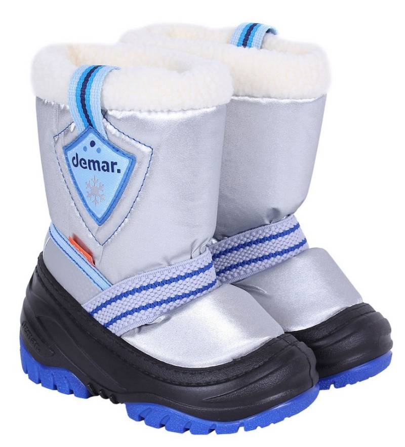 Sarcia.eu Silberne isolierte Stiefel TOBY DEMAR 20-21 EU Babystiefel von Sarcia.eu