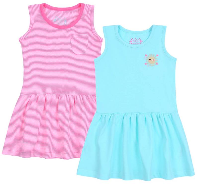 Sarcia.eu Sommerkleid 2x Rosa/blaues Mädchen-Sommerkleid 9-12 Monate von Sarcia.eu