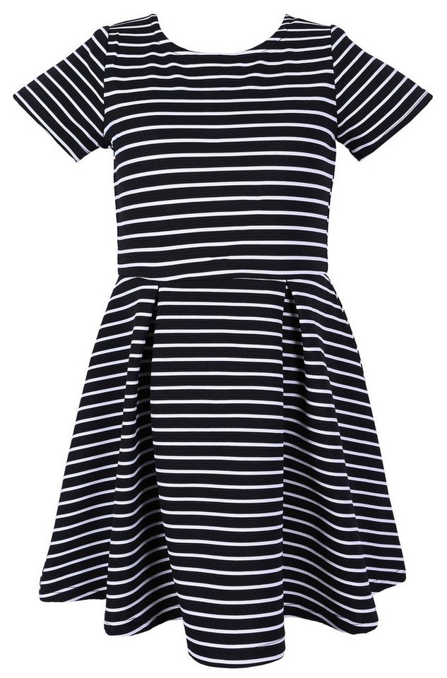 Sarcia.eu Sommerkleid Gestreiftes Kleid, schwarz-weiß, kurzärmelig 10-11 Jahre von Sarcia.eu