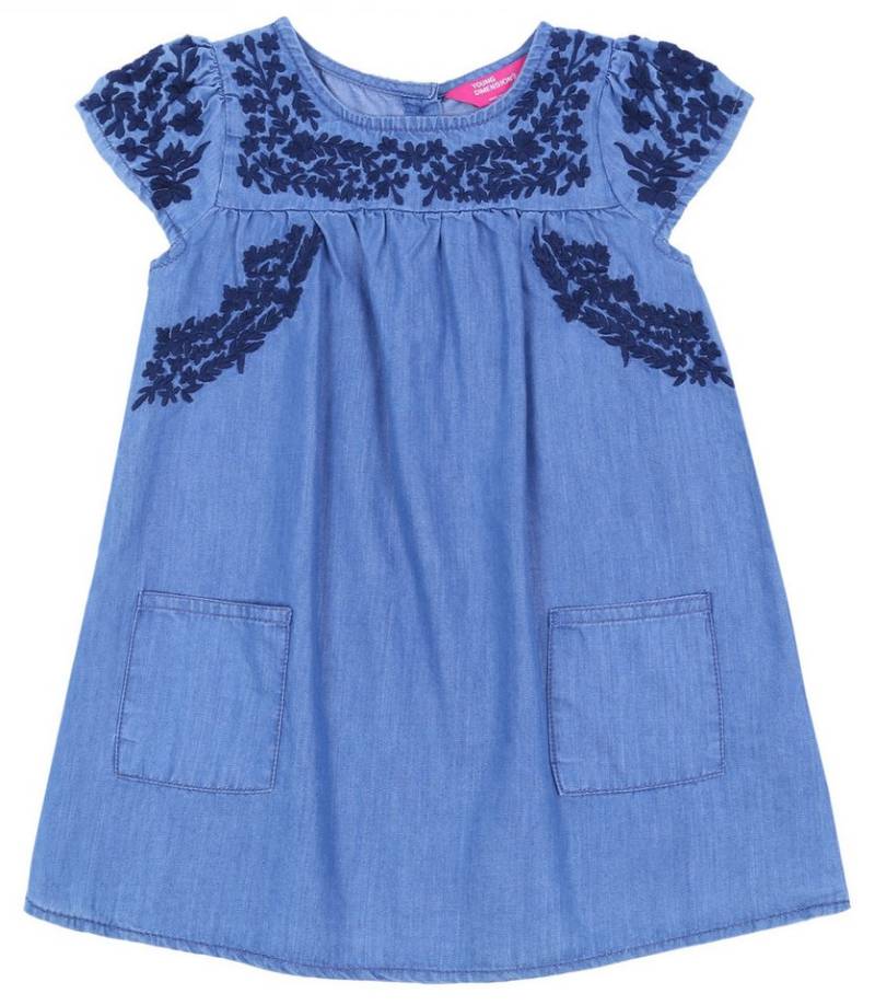 Sarcia.eu Sommerkleid Jeanskleid mit Blümchen gemustert 4-5 Jahre von Sarcia.eu
