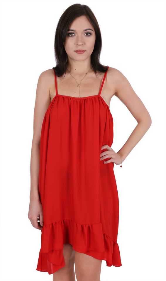 Sarcia.eu Sommerkleid Rotes Sommerkleid mit Rüschen JOHN ZACK L von Sarcia.eu