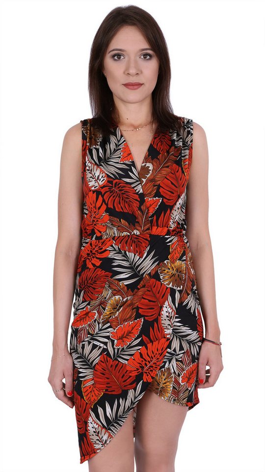 Sarcia.eu Sommerkleid Schwarzes Kleid mit Blättern gemustert JOHN ZACK L von Sarcia.eu