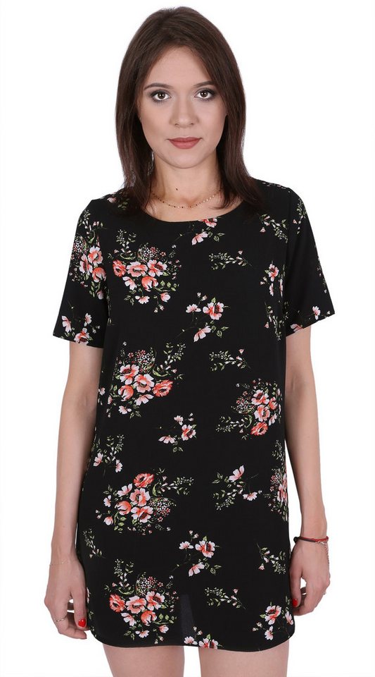 Sarcia.eu Sommerkleid Schwarzes Sommerkleid mit feinem Blumenprint JOHN ZACK XL von Sarcia.eu