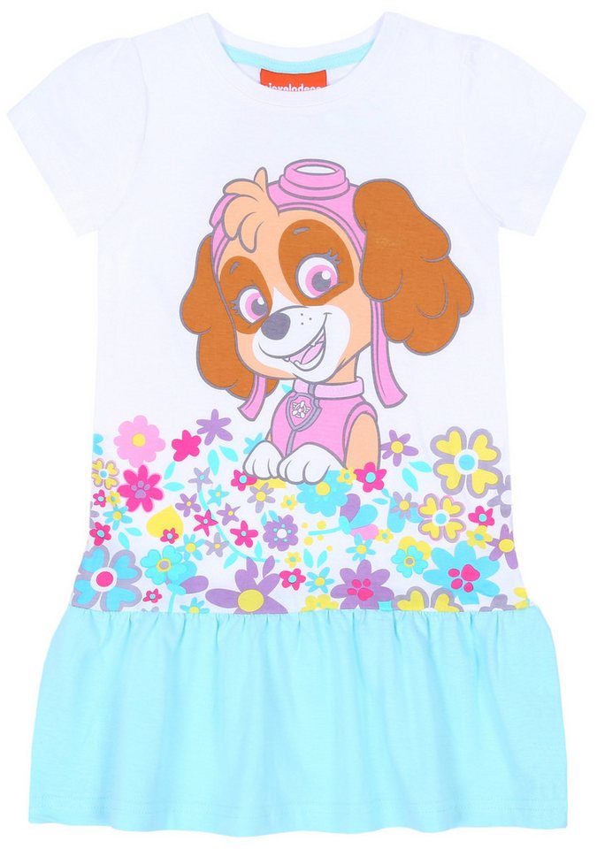 Sarcia.eu Sommerkleid Weiß-pfefferminzfarbenes Sommerkleid SKYE Paw Patrol 7 Jahre von Sarcia.eu