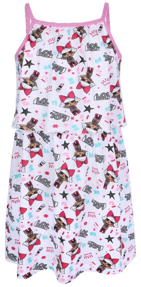 Sarcia.eu Sommerkleid Weiß-pinkes Mädchenkleid mit Motiv LOL SURPRISE 4 Jahre von Sarcia.eu