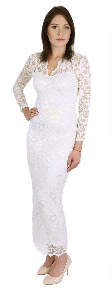 Sarcia.eu Spitzenkleid John Zack Cremefarbenes Maxikleid aus Spitze XS Sarcia.eu Spitzenkleid John Zack Cremefarbenes Maxikleid aus Spitze XS von Sarcia.eu