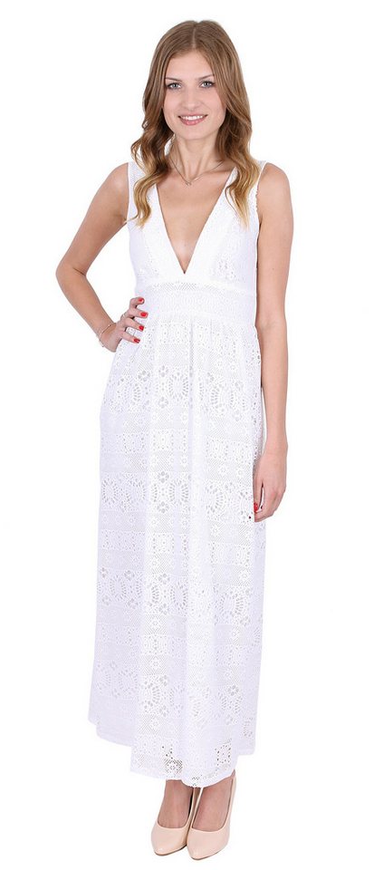 Sarcia.eu Spitzenkleid John Zack Maxikleid aus ecrufarbener Spitze L von Sarcia.eu