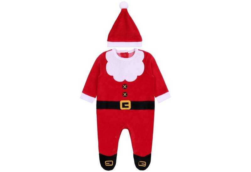 Sarcia.eu Strampler Weihnachtlicher Baby-Strampler + Mütze Nikolaus, 2-18 Monate von Sarcia.eu
