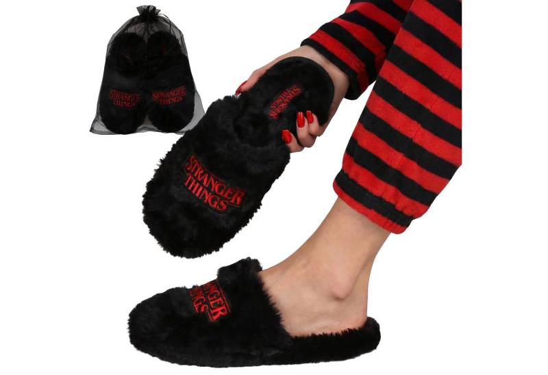 Sarcia.eu Stranger Things Damen-Hausschuhe – rutschfest, warm, weich, Geschenk Plüsch Hausschuhe von Sarcia.eu