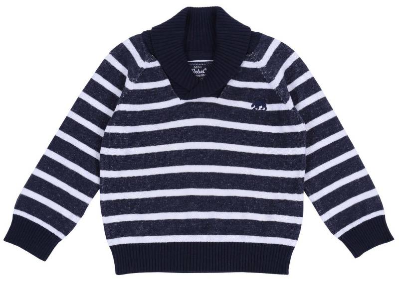 Sarcia.eu Streifenpullover Dunkelblau-weißer Pullover 9-12 Monate von Sarcia.eu