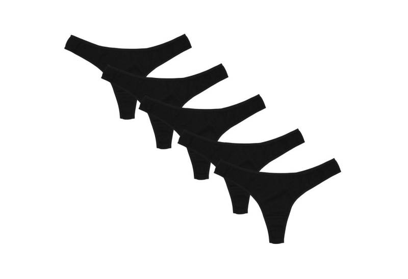 Sarcia.eu Stringtanga 5x Schwarze Stringtanga aus Baumwolle von Sarcia.eu