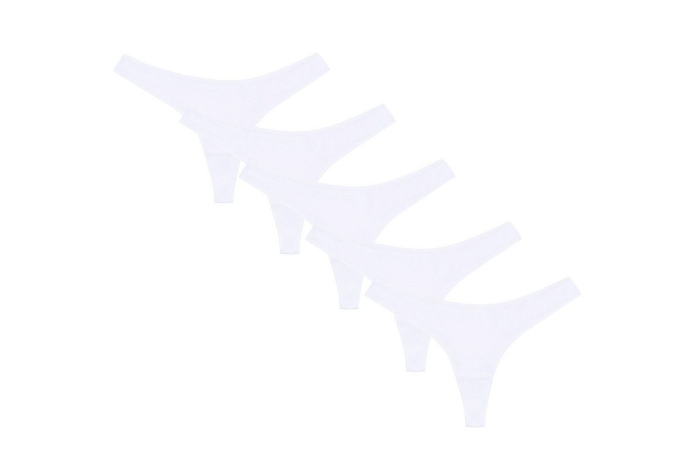Sarcia.eu Stringtanga 5x Weiße Stringtanga aus Baumwolle von Sarcia.eu