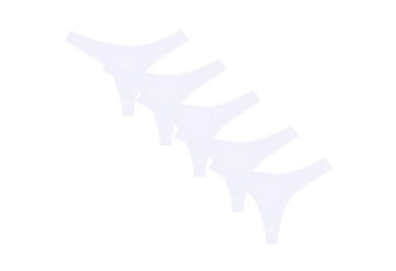 Sarcia.eu Stringtanga 5x Weiße Stringtanga aus Baumwolle von Sarcia.eu