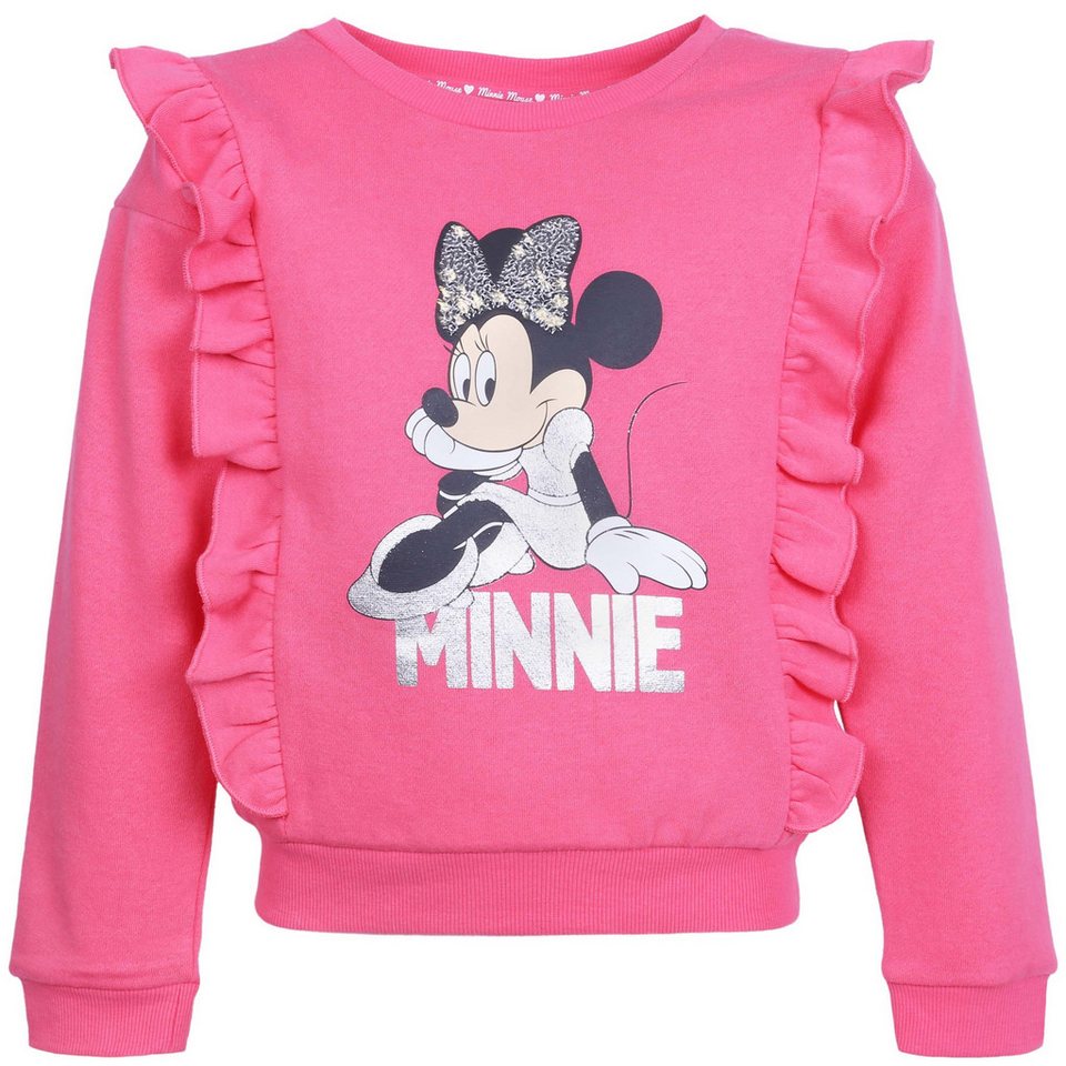 Sarcia.eu Sweatshirt Pinke Bluse mit Rüschen über den Kopf angezogen Minnie Mouse 7-8 Jahre von Sarcia.eu