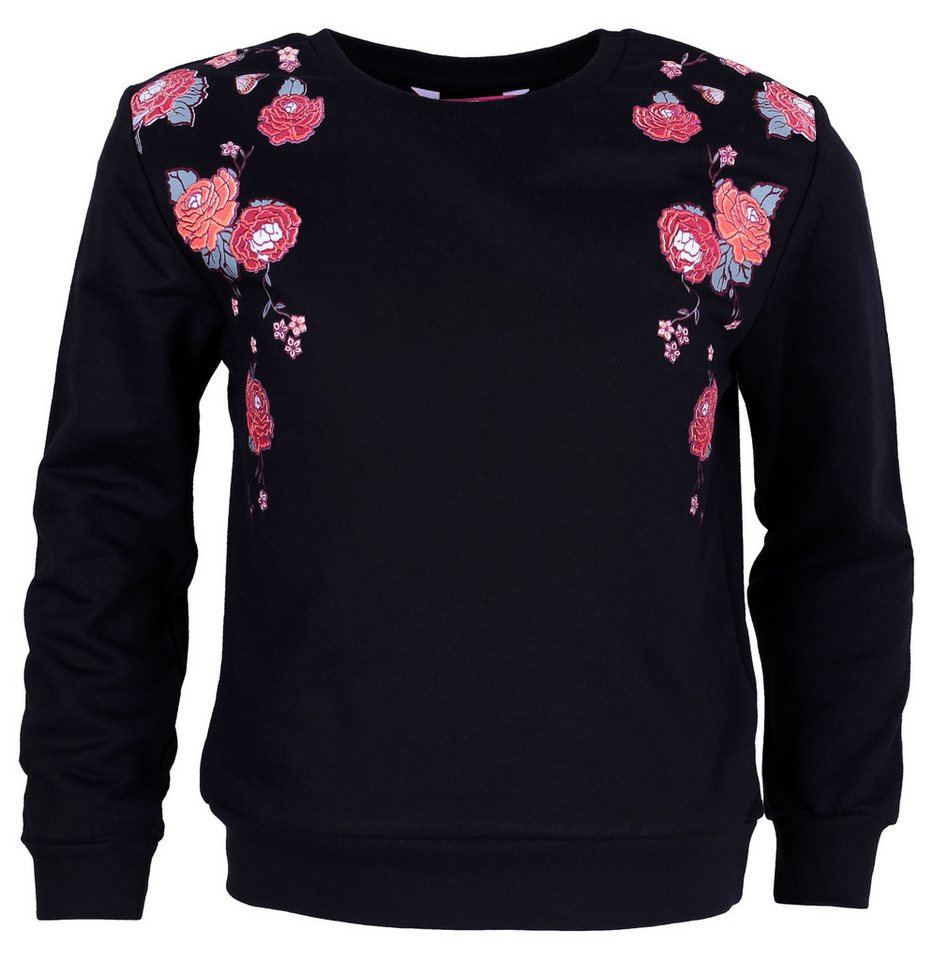 Sarcia.eu Sweatshirt Schwarze Bluse mit Rosen gemustert 9-10 Jahre von Sarcia.eu