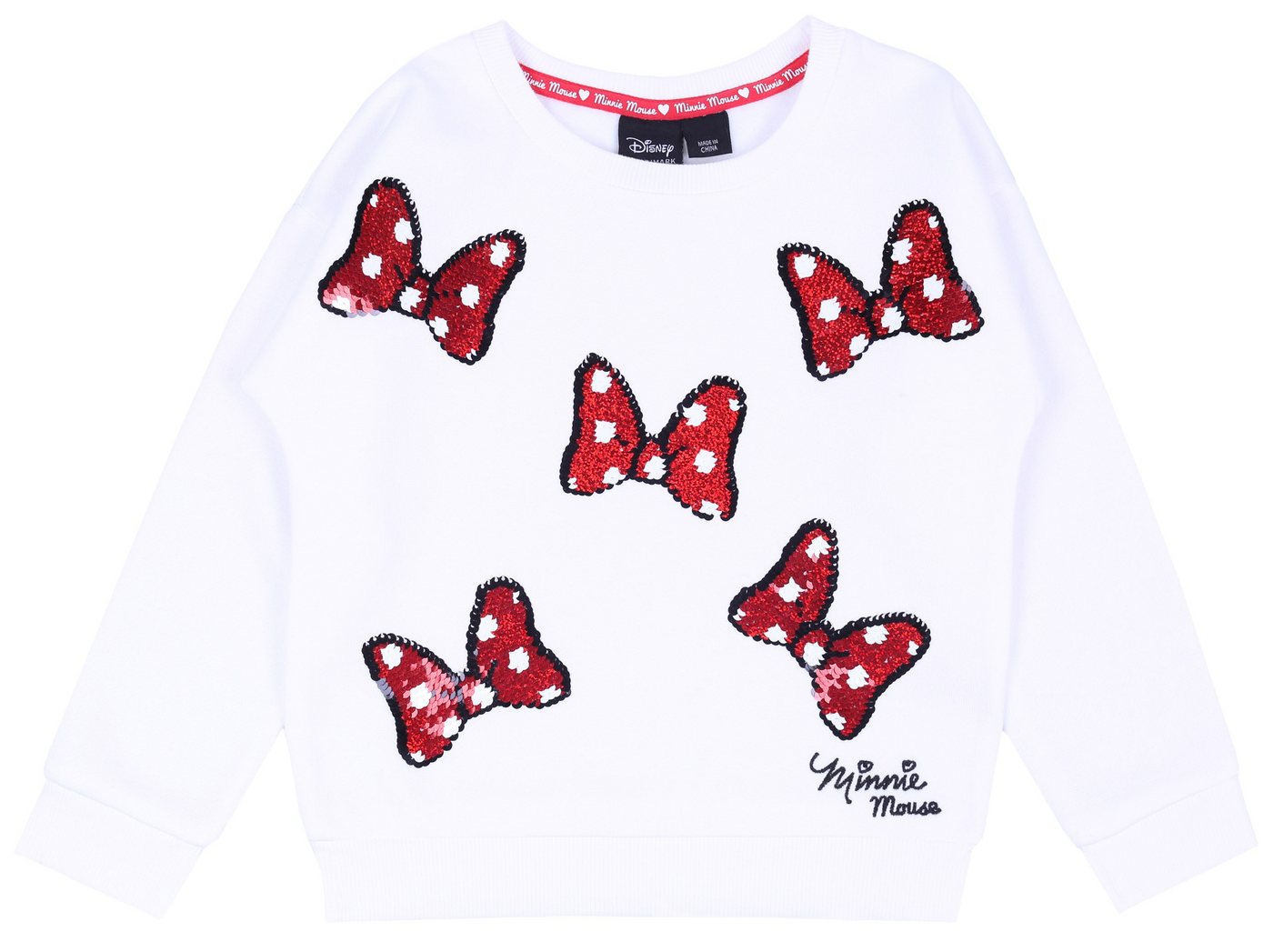 Sarcia.eu Sweatshirt Weißes Minnie Mouse Sweatshirt DISNEY mit Schleifen 6-7 Jahre von Sarcia.eu