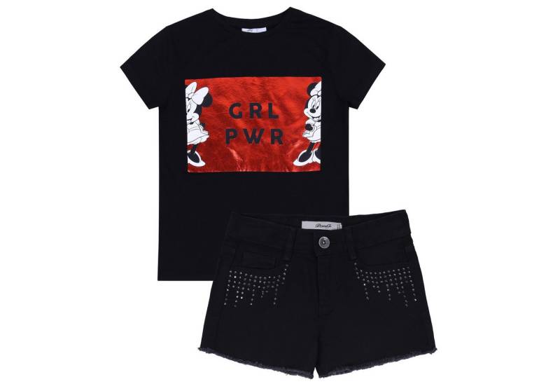 Sarcia.eu T-Shirt & Shorts Minnie Maus Schwarzes Mädchen-Set T-shirt mit Jeanshose 10-11 Jahre von Sarcia.eu