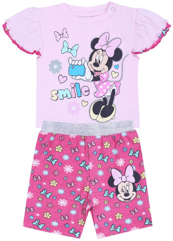 Sarcia.eu T-Shirt & Shorts Pinkes Baby-Set Outfit T-Shirt + kurze Hose Minnie Mouse 6 Monate von Sarcia.eu