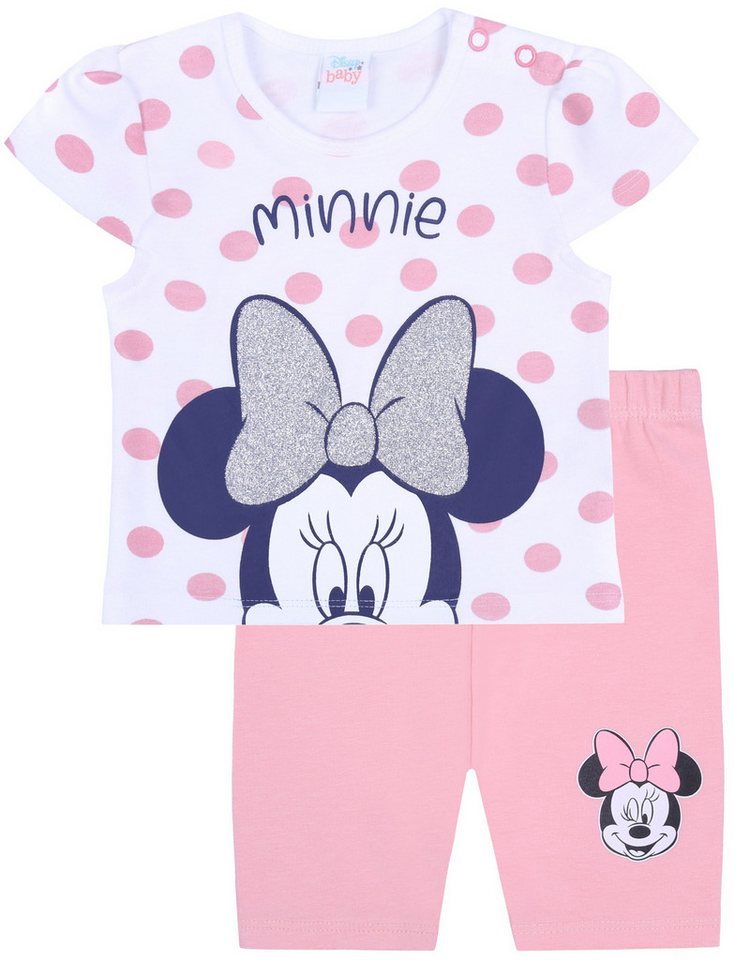 Sarcia.eu T-Shirt & Shorts Weiß Rosa Baby-Set getupft, T-Shirt+kurze Hose Minnie Mouse 3 Monate von Sarcia.eu