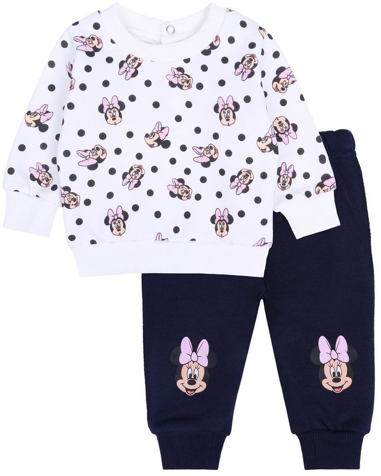 Sarcia.eu T-Shirt & Sweatbermudas Set: Weißer Pullover und Jogginghose Minnie Maus 3-6 Monate von Sarcia.eu