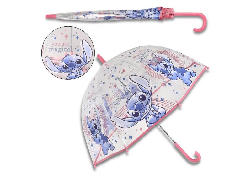 Sarcia.eu Taschenregenschirm DISNEY Stitch Transparenter faltbarer Automatikschirm, für Mädchen von Sarcia.eu