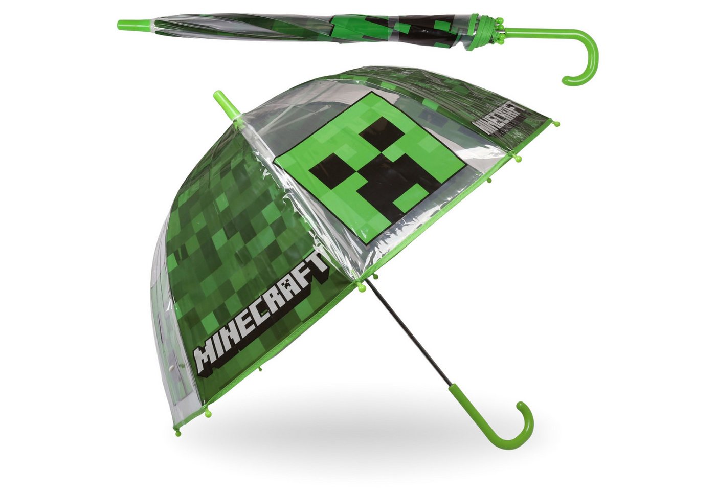 Sarcia.eu Taschenregenschirm Minecraft Creeper Kinderregenschirm grün, faltbar transparent von Sarcia.eu