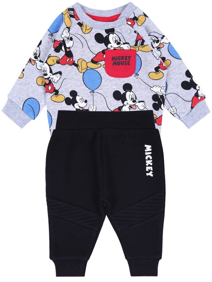 Sarcia.eu Top & Sweatbermudas Grau-schwarzes Set Mickey Mouse DISNEY 9-12 Monate von Sarcia.eu