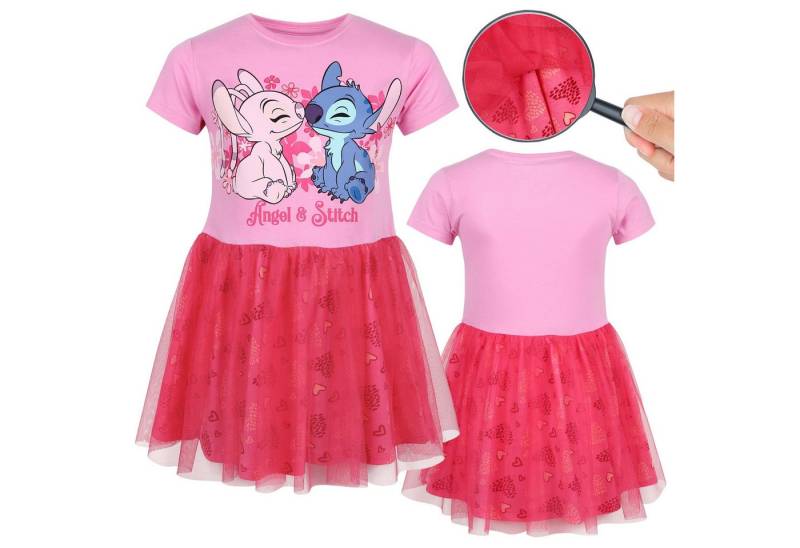Sarcia.eu Tüllkleid DISNEY Stitch Rosa Tüllkleid mit kurzen Ärmeln, Mädchenkleid von Sarcia.eu