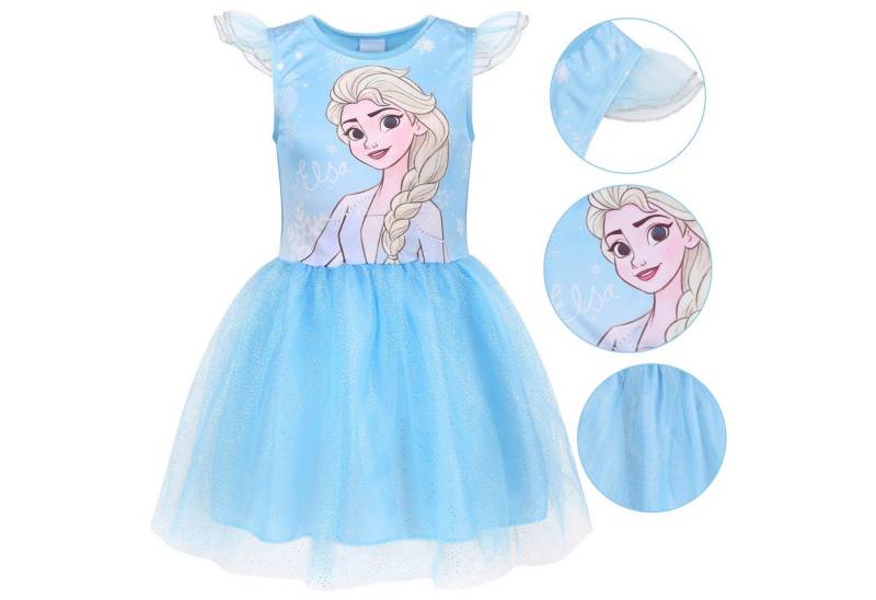 Sarcia.eu Tüllkleid Frozen Elsa Kleid mit Tüll und kurzen Ärmeln für Mädchen von Sarcia.eu