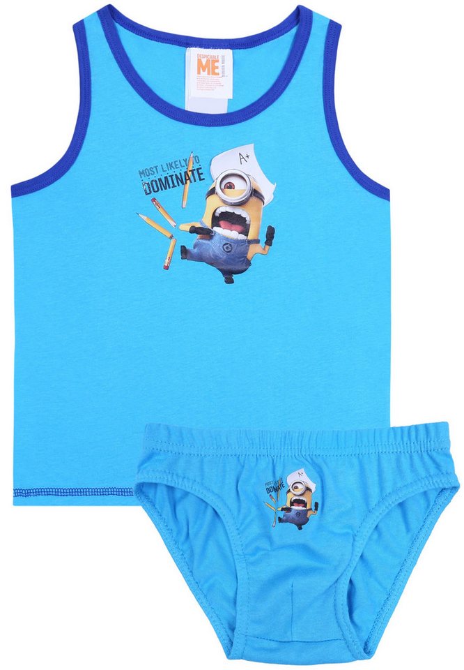 Sarcia.eu Unterhemd Blaues Unterhemd + Unterhose Set Die Minions Despicable Me 6-8 Jahre von Sarcia.eu