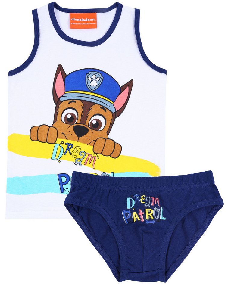 Sarcia.eu Unterhemd Weiß-Dunkelblaues Hemd + Höschen Paw Patrol 7 Jahre von Sarcia.eu