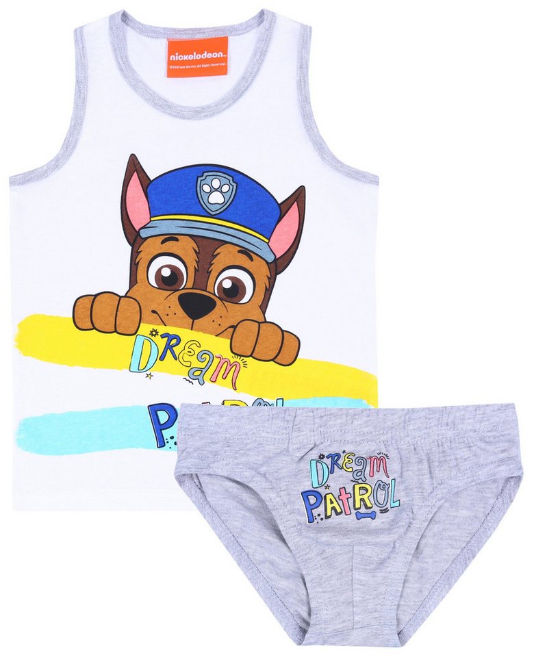 Sarcia.eu Unterhemd Weiß-graues Hemd + Höschen Paw Patrol 7 Jahre von Sarcia.eu