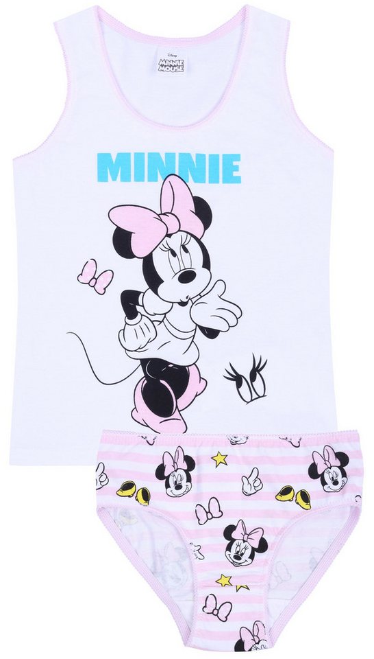 Sarcia.eu Unterhemd Weiß-pinkes Set für Mädchen Unterwäsche+Slip Minnie Mouse 4-5 Jahre von Sarcia.eu