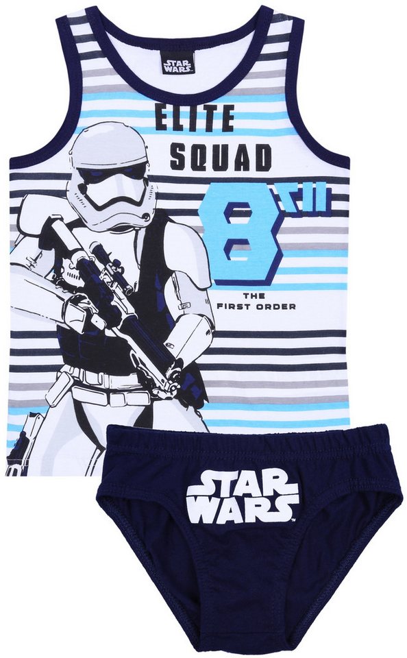 Sarcia.eu Unterhemd Weißes Unterhemd+dunkelblaue Unterhose, Set STAR WARS Disney 4-5 Jahre von Sarcia.eu